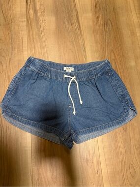 Roxy Women's Medium Blue Denim Drawstring Shorts